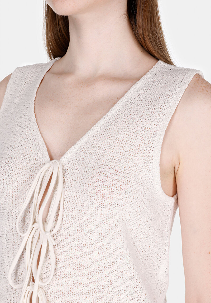 Regular Fit Kadın Ekru Atlet