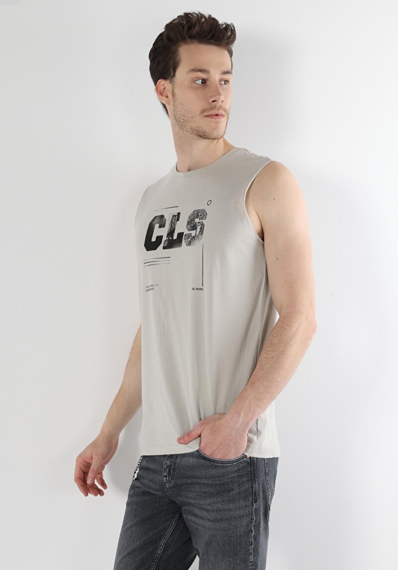 Regular Fit   Erkek Gri Atlet