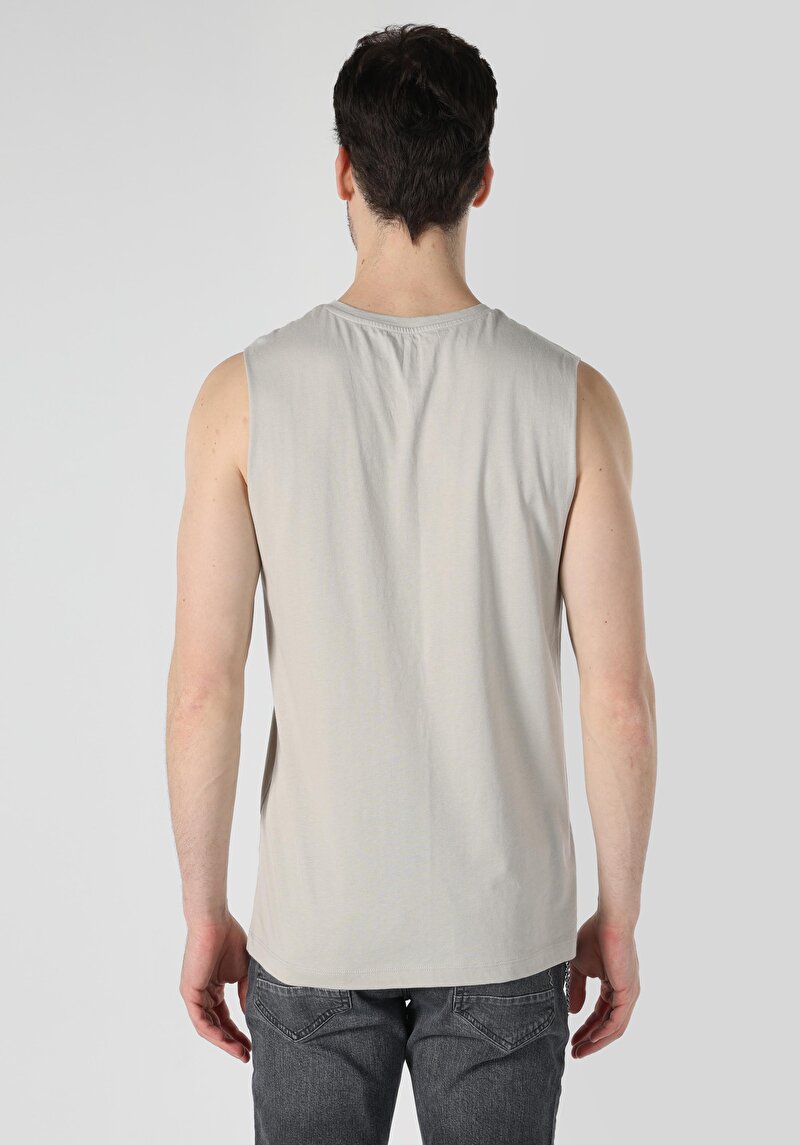 Regular Fit   Erkek Gri Atlet