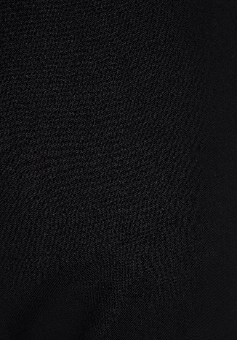 Regular Fit Düşük Bel Düz Paça Kadın Siyah  Pantolon