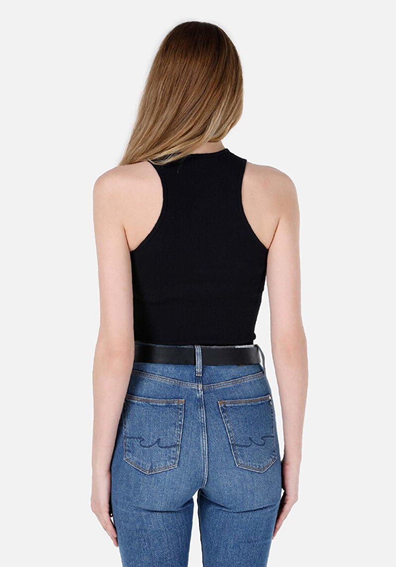 Slim Fit Kadın Siyah Atlet