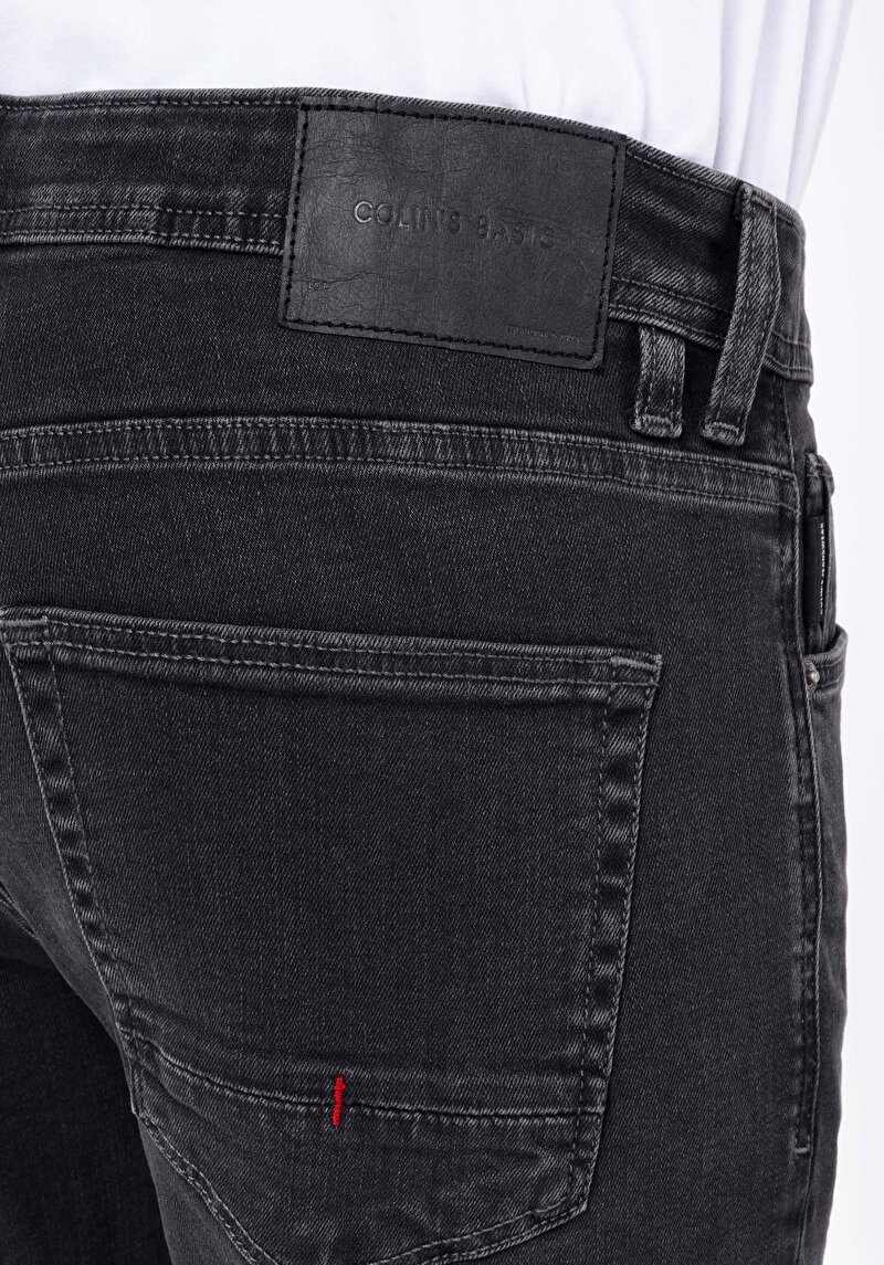 Straight Fit Düşük Bel Düz Paça Erkek Siyah Jean Pantolon