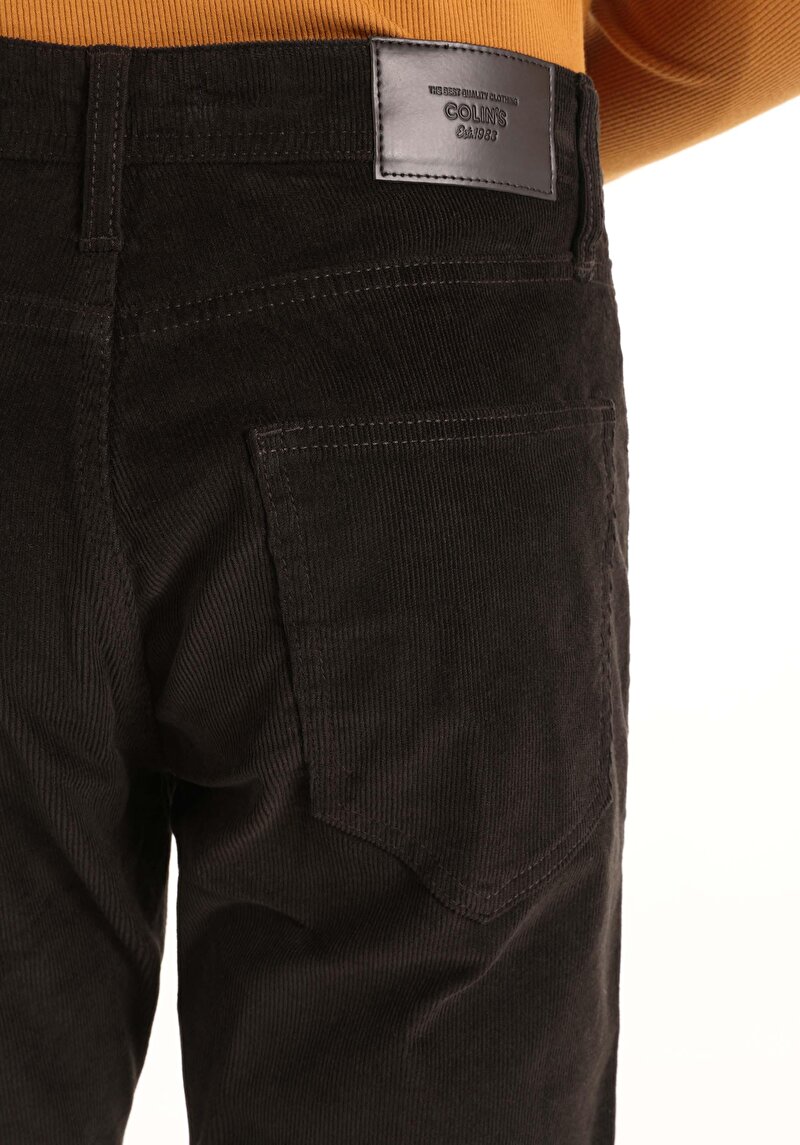 Straıght Fıt Orta Bel Düz Paça Erkek Yeşil  Pantolon