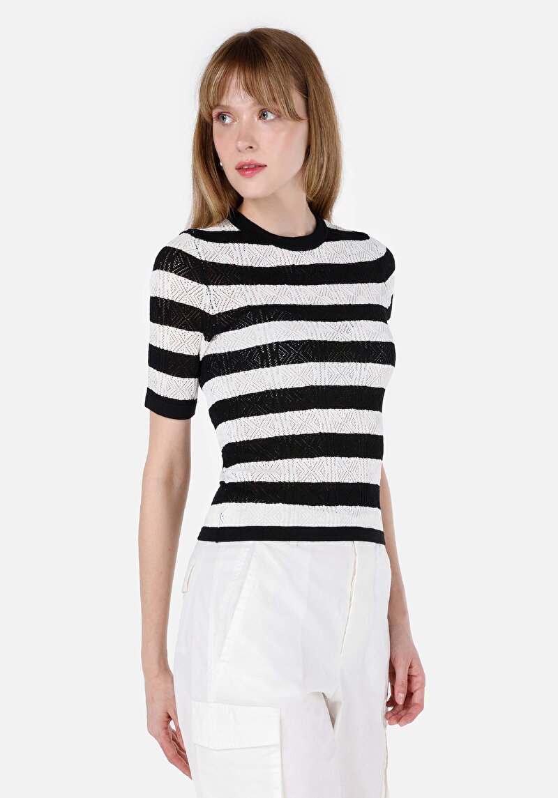 Slim Fit Kadın Siyah Kazak