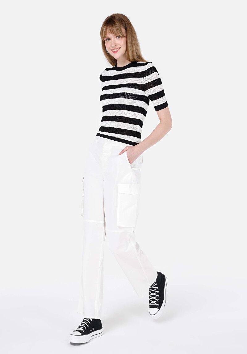 Slim Fit Kadın Siyah Kazak