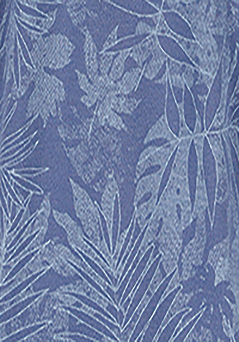 Comfort Fit Polo Yaka Baskılı Erkek Mavi Kısa Kol Tişört