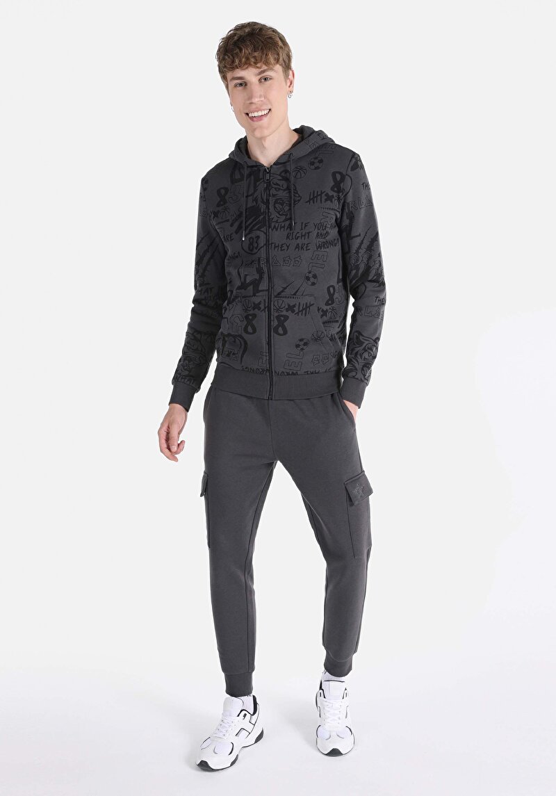 Slim Fit Erkek Antrasit Sweatshirt