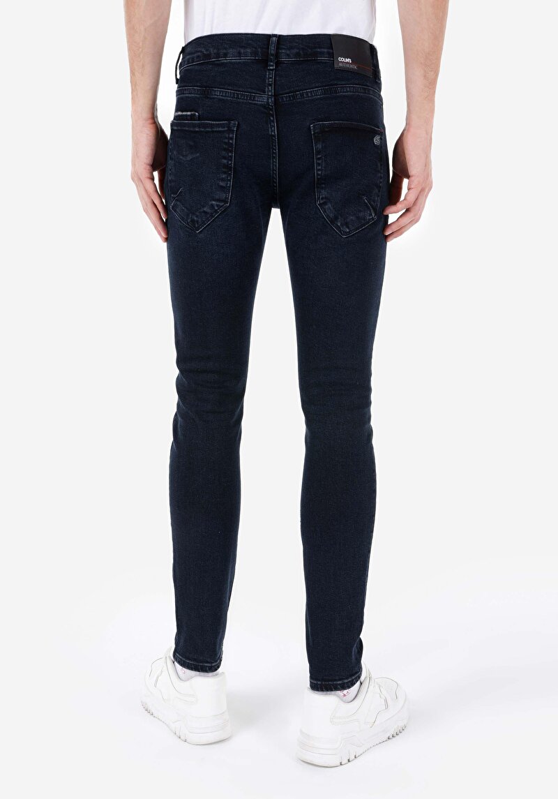 Skinny Fit Düşük Bel Dar Paça Erkek Cepli Denim Jean Pantolon