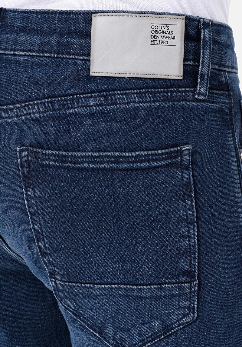 Slim Fit   Erkek İndigo Jean Pantolon