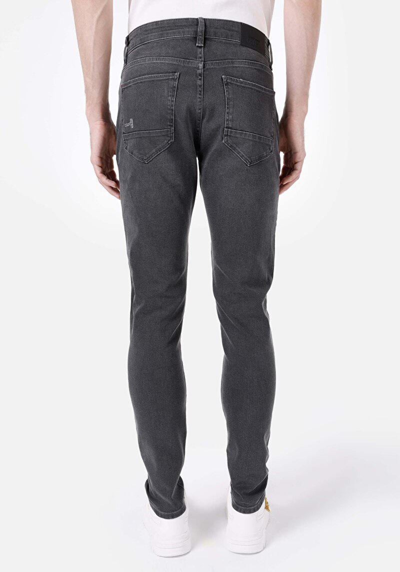 Slim Fit Düşük Bel Dar Paça Erkek Denim Jean Pantolon