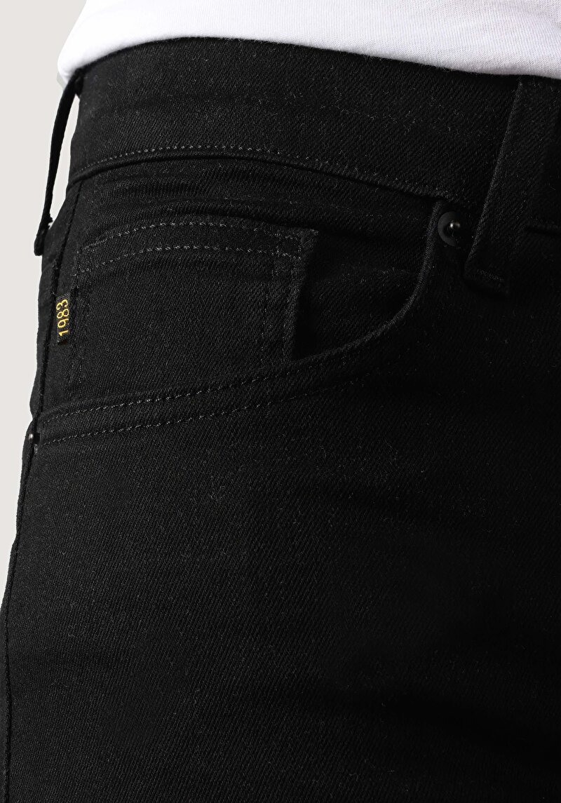 Skinny Fit Düşük Bel Dar Paça Erkek Siyah Jean Pantolon