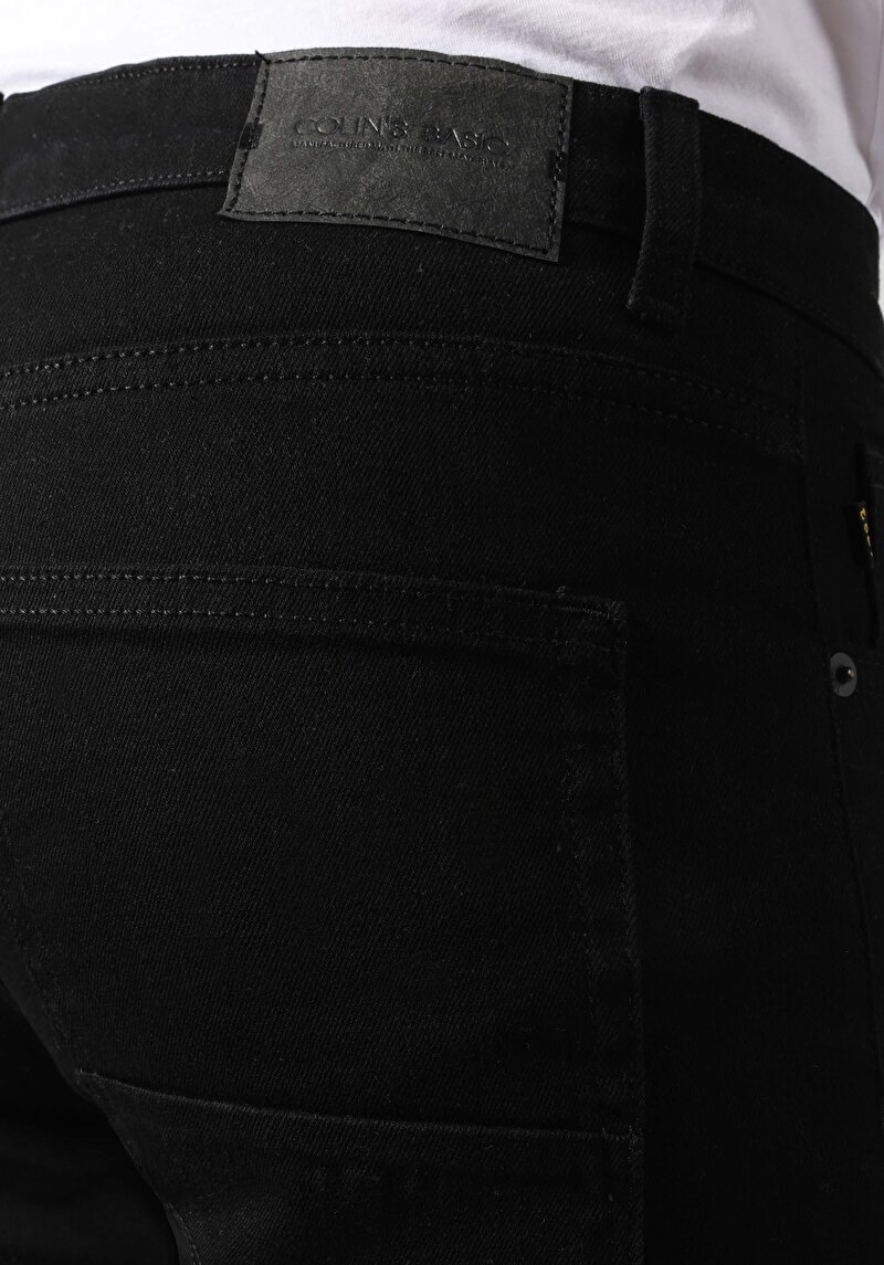 Skinny Fit Düşük Bel Dar Paça Erkek Siyah Jean Pantolon