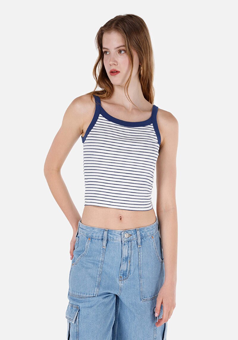 Slim Fit Kadın Lacivert Atlet