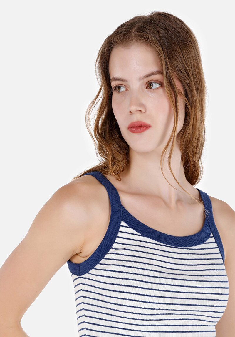 Slim Fit Kadın Lacivert Atlet