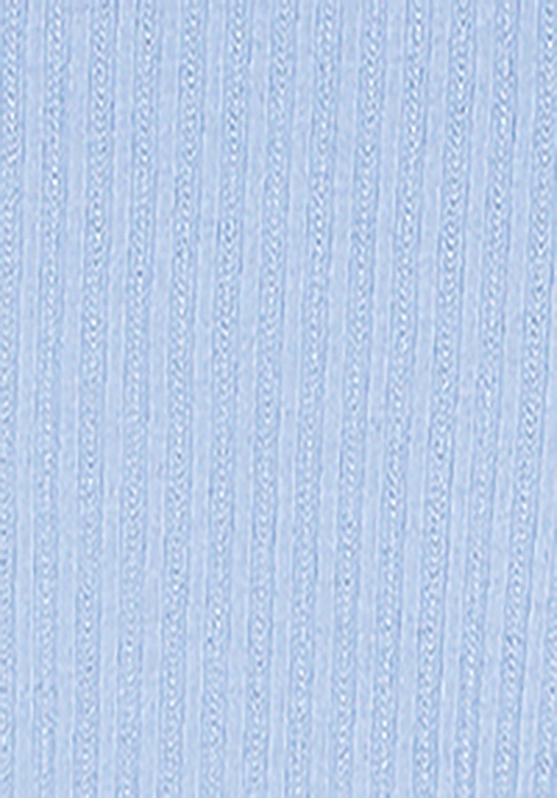 Slim Fit Yuvarlak Yaka Jakarlı Kadın Mavi Kısa Kol Tişört