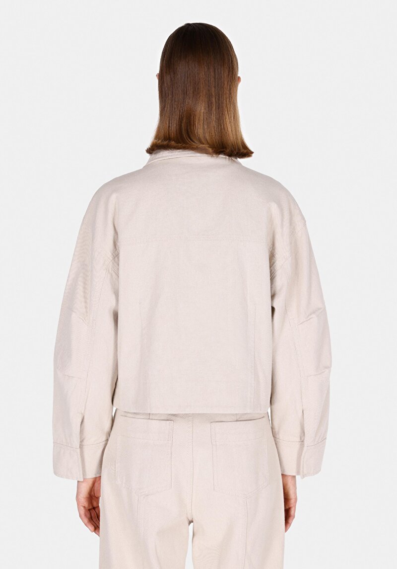 Regular Fit    Kadın Bej Ceket