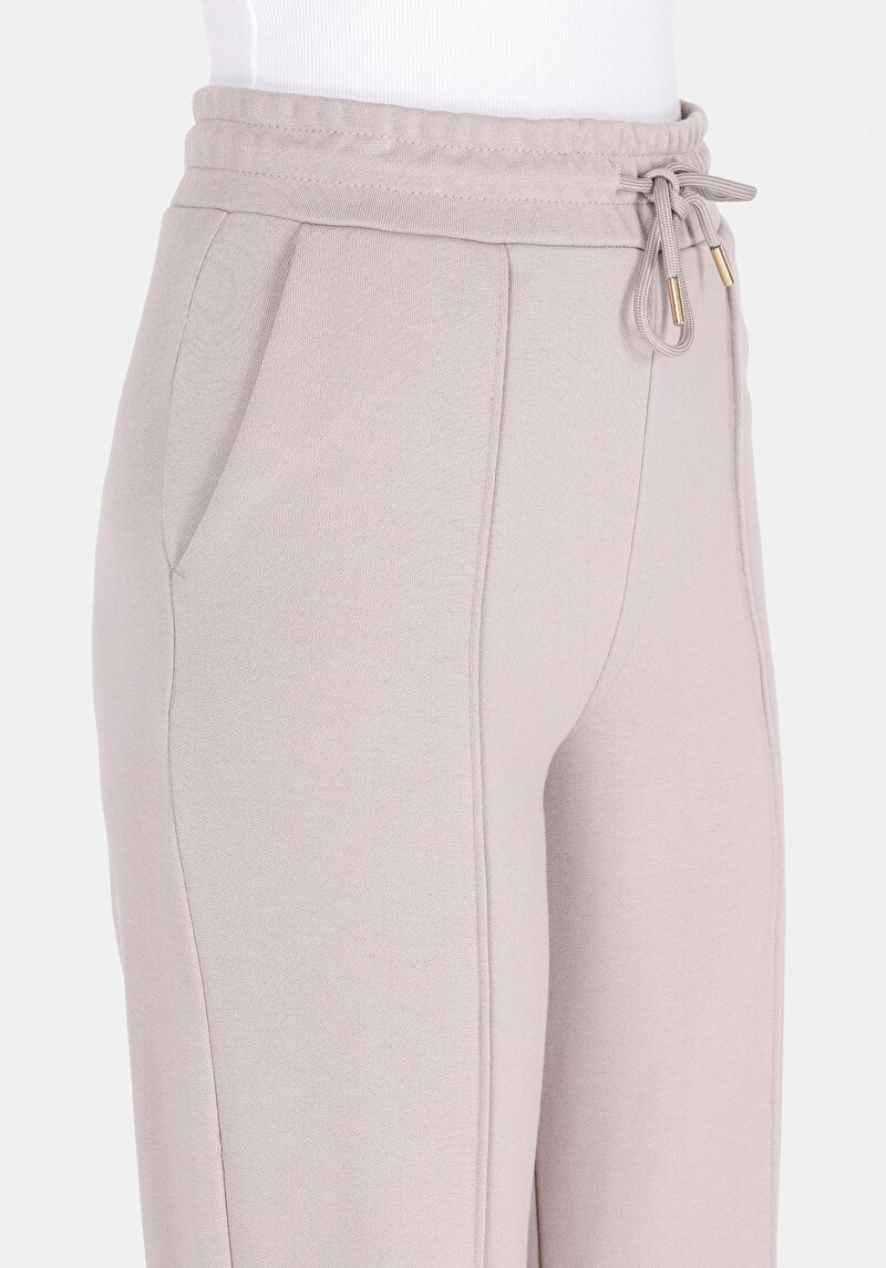 Regular Fit Orta Bel Düz Kadın Taş Eşofman Altı