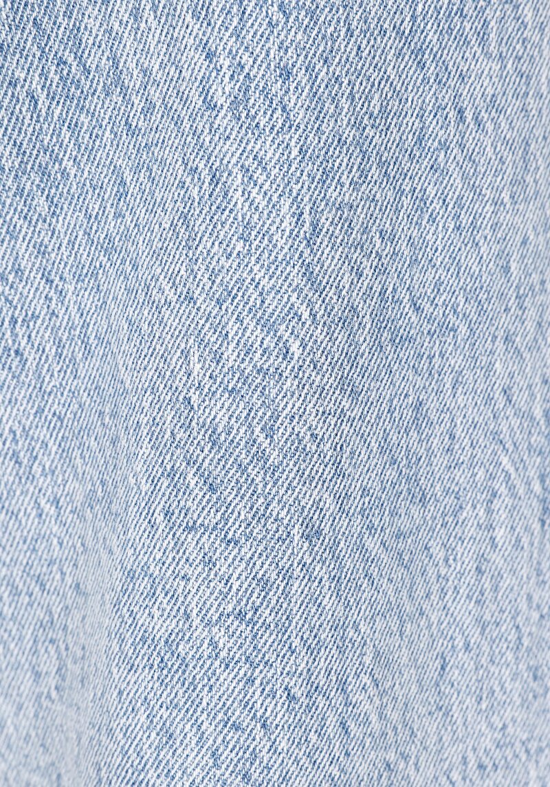 Regular Fit Yüksek Bel Geniş Paça Kadın İndigo Jean Pantolon