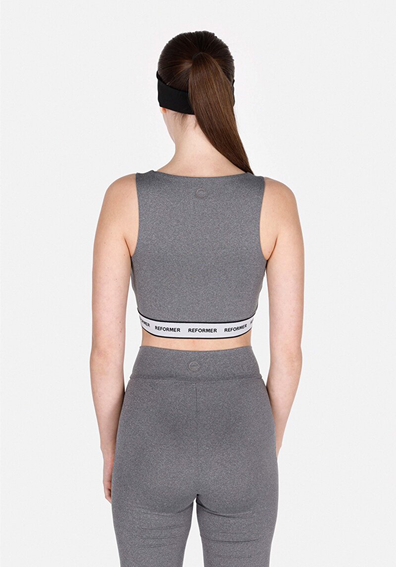 Slim Fit Kadın Antrasit Atlet