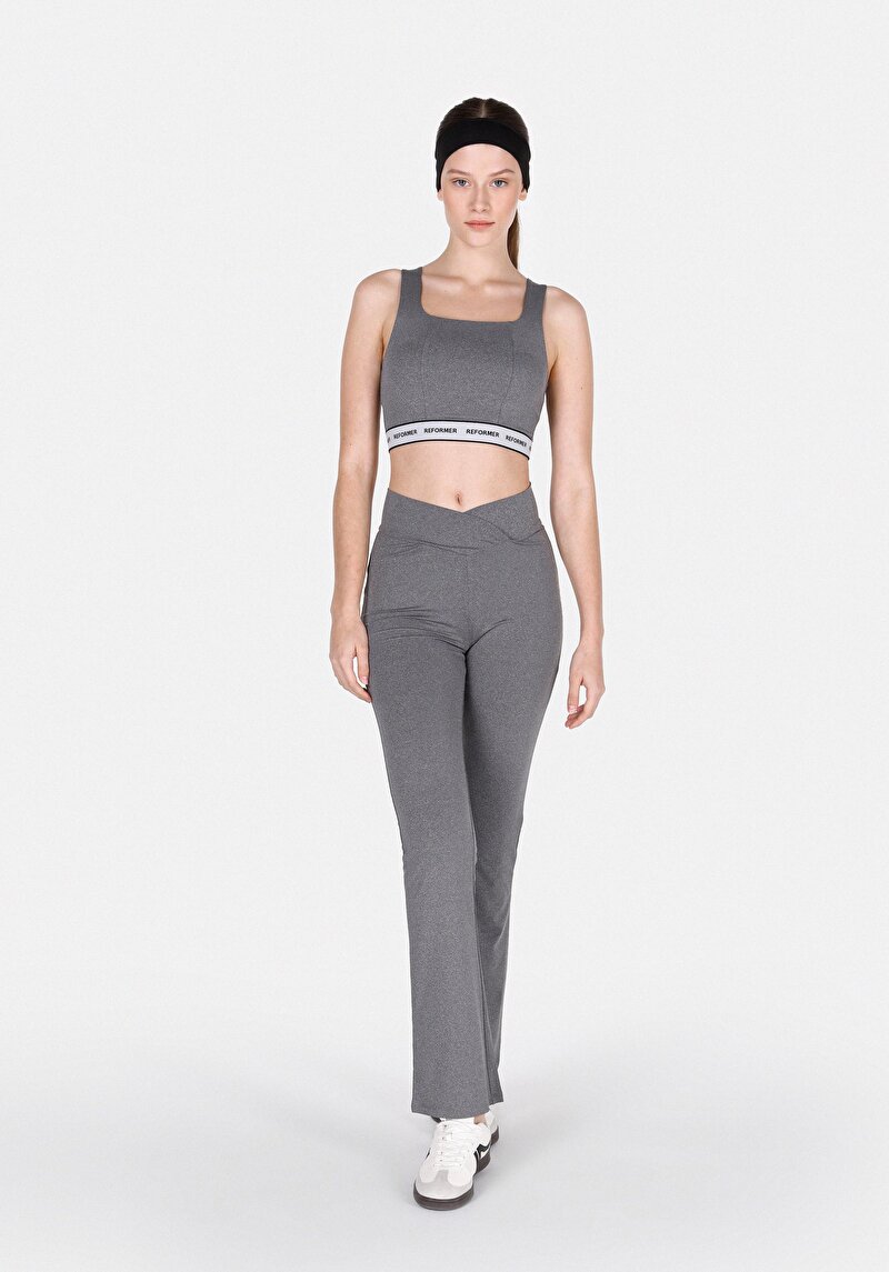 Slim Fit Kadın Antrasit Atlet