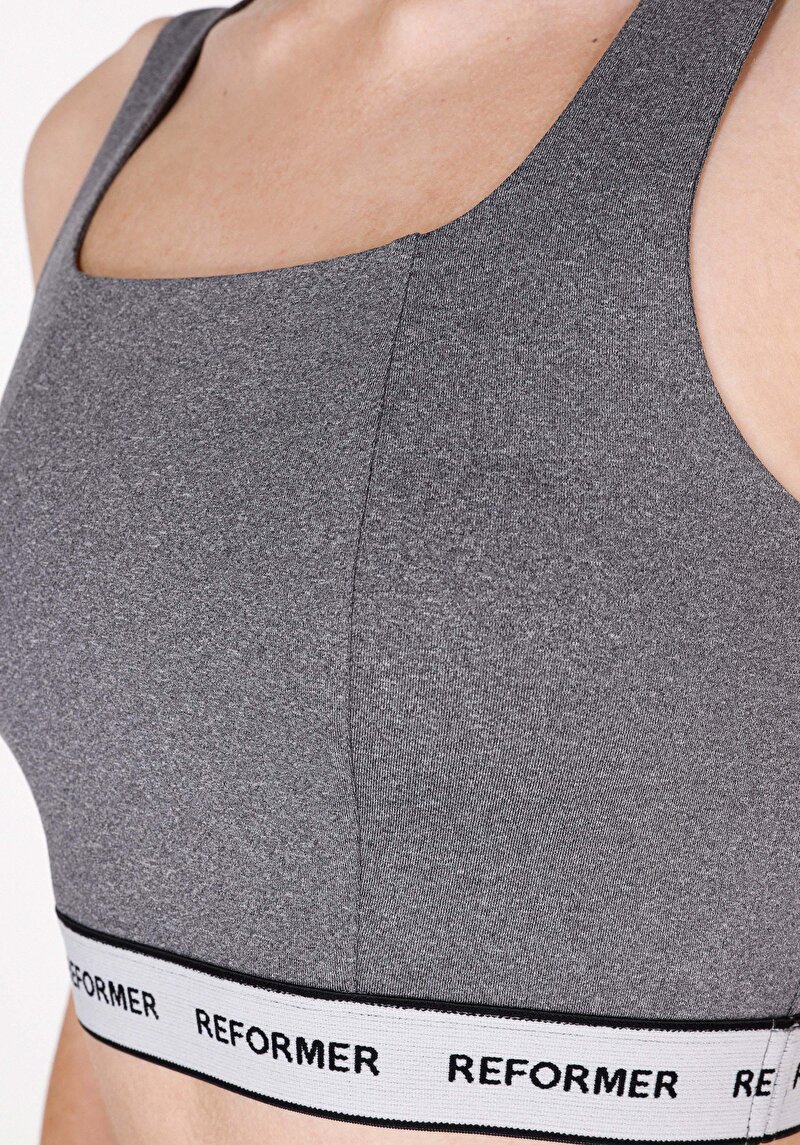 Slim Fit Kadın Antrasit Atlet