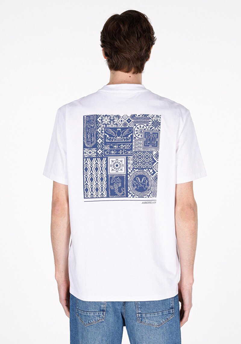 Comfort Fit Yuvarlak Yaka Düz Erkek Beyaz Kısa Kol Tişört