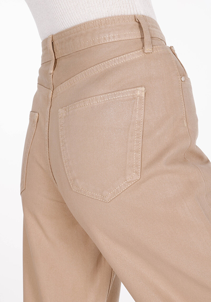 Regular Fit Kadın Colour Denim Fermuarlı Jean Pantolon