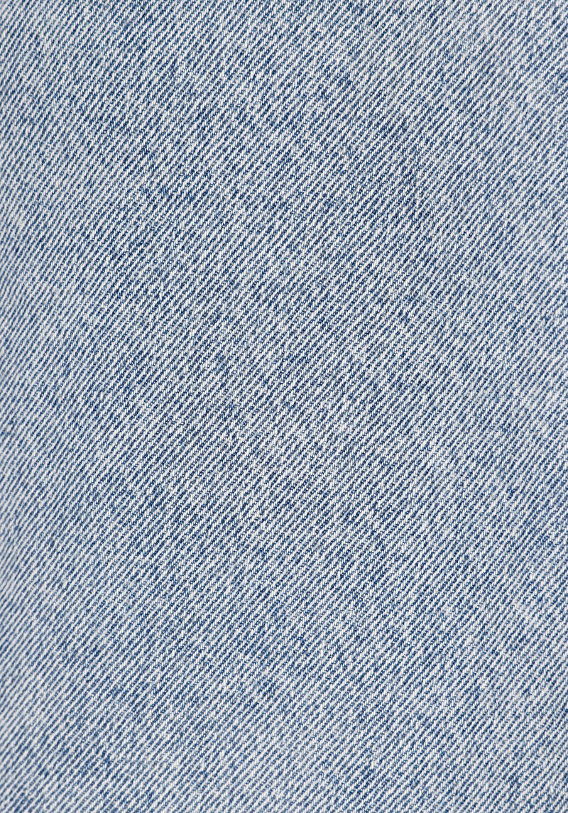 Slim Fit Düz Astarsız Fermuarlı Kadın Light İndigo Denim Etek