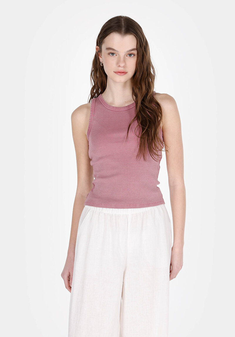 Slim Fit Kadın Pembe Atlet