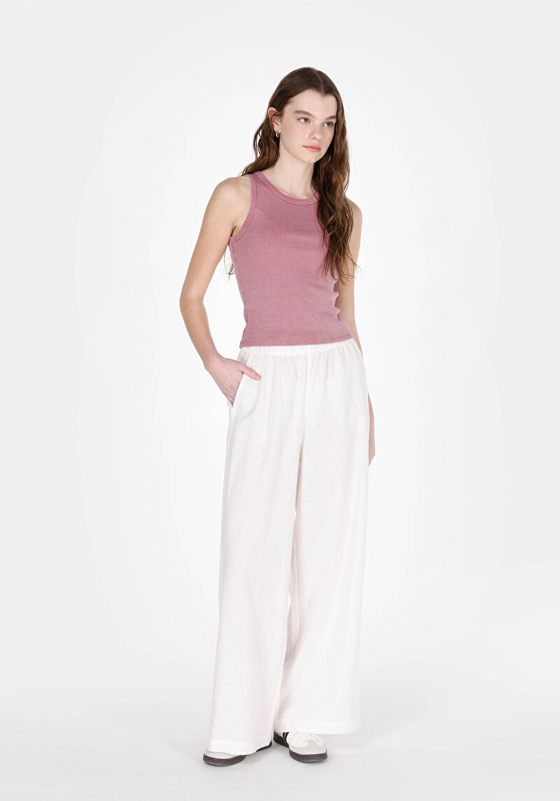 Slim Fit Kadın Pembe Atlet