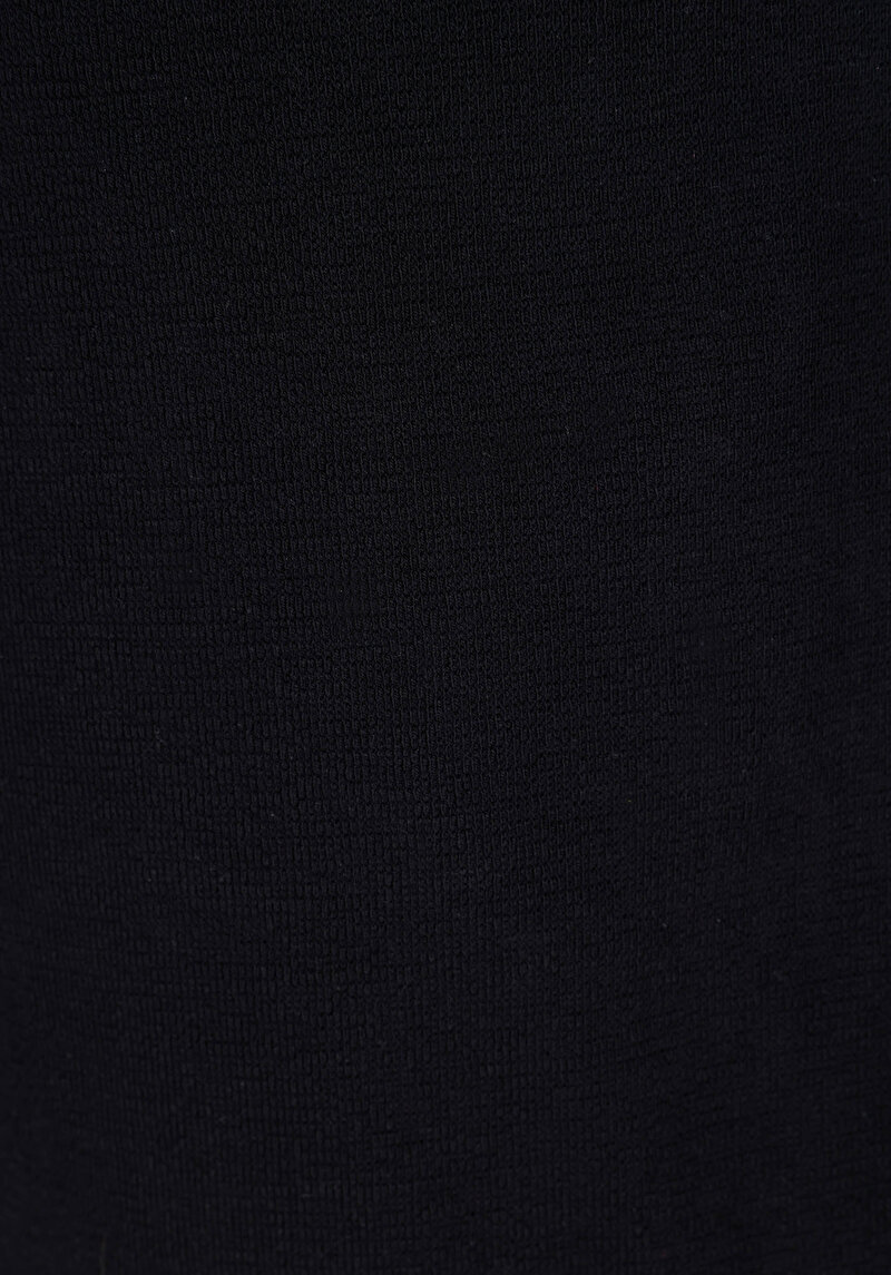 Regular Fit Orta Bel Düz Erkek Siyah Şort