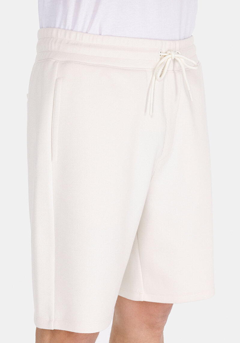 Regular Fit Orta Bel Düz Erkek Taş Şort