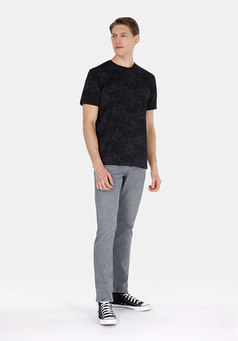 Straight Fit Erkek İndigo Jean Pantolon