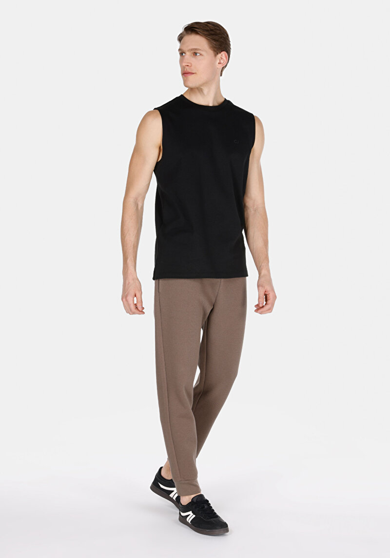 Regular Fit Erkek Siyah Atlet