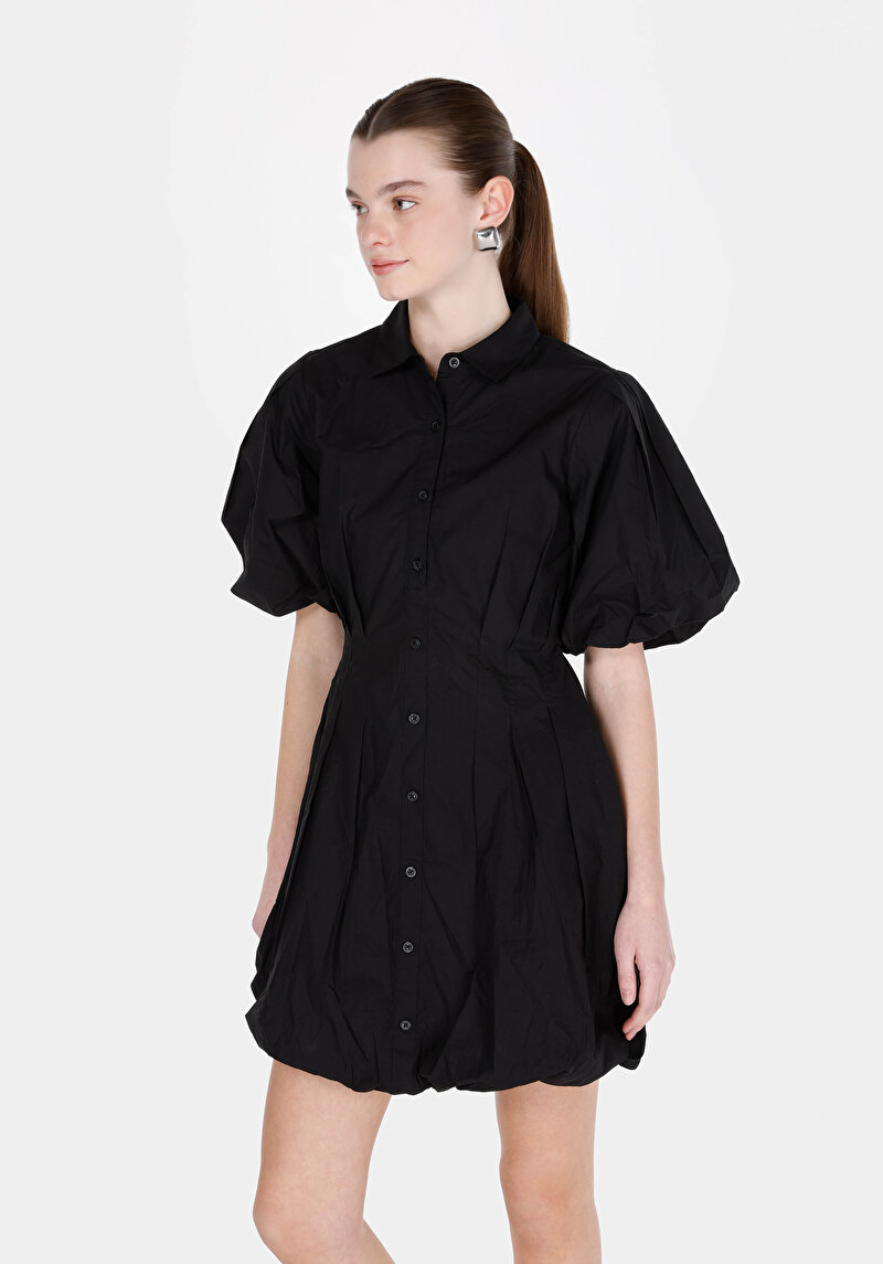 Regular Fit Kadın Siyah Elbise