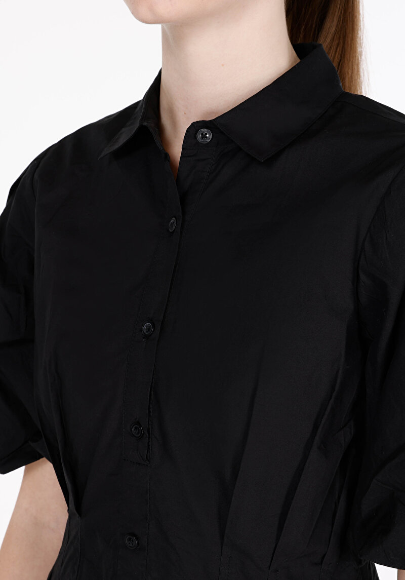 Regular Fit Kadın Siyah Elbise