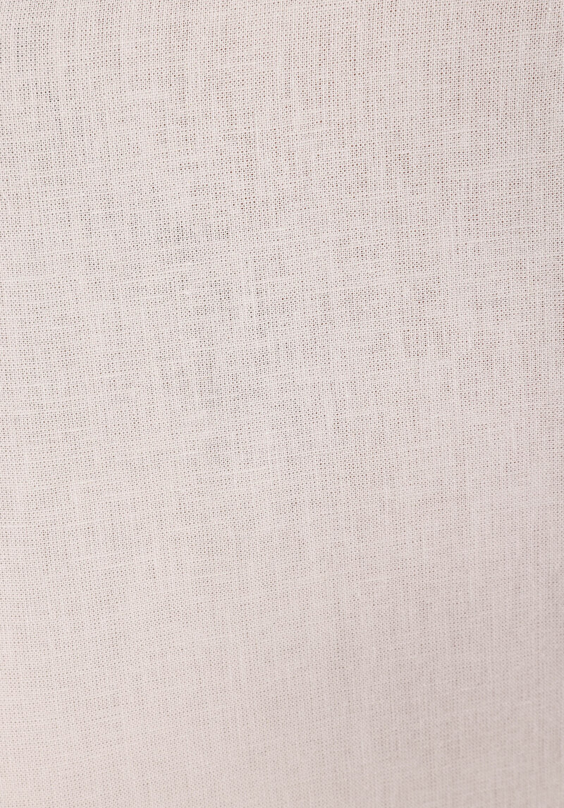 Regular Fit Yüksel Bel Geniş Paça Kadın Bej  Pantolon