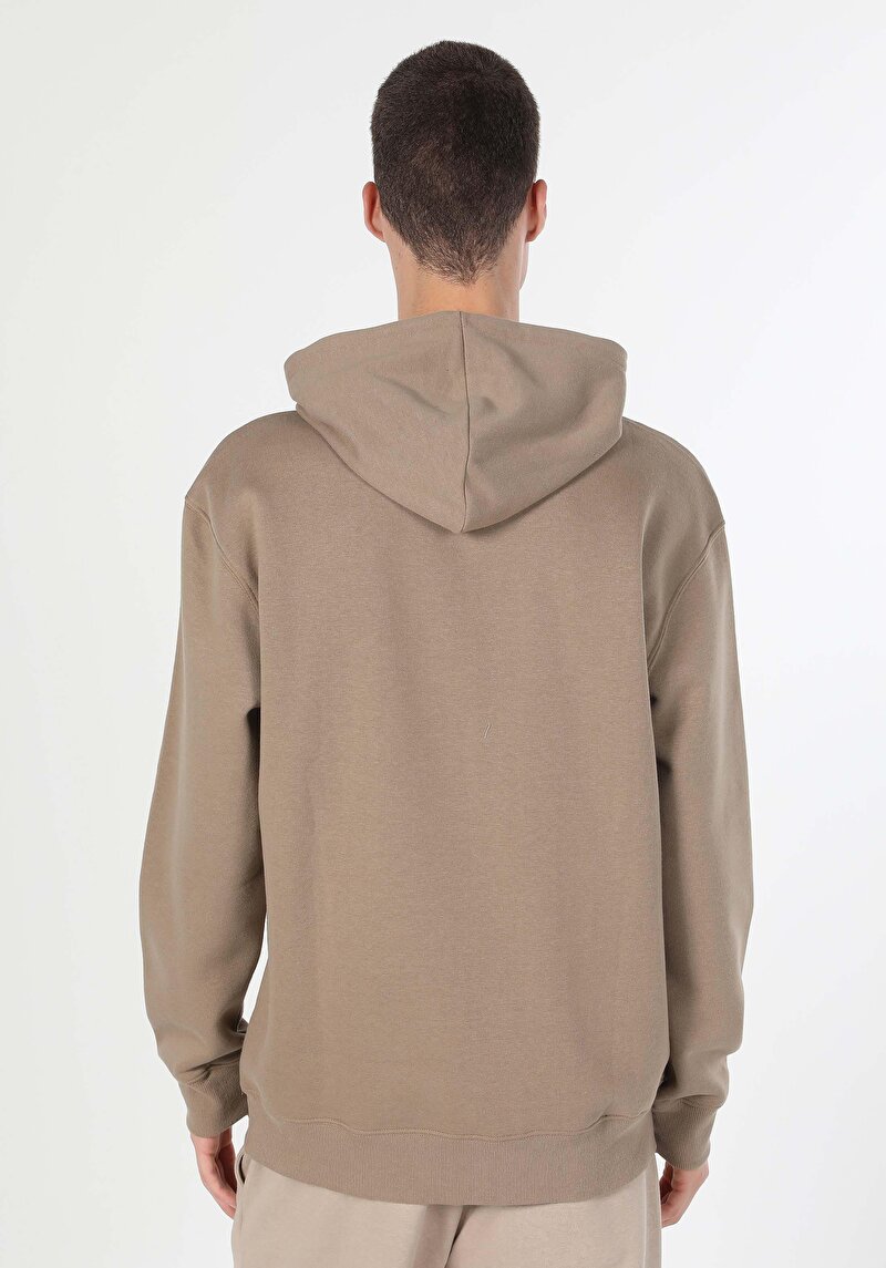Regular Fit Erkek Bej Sweatshirt