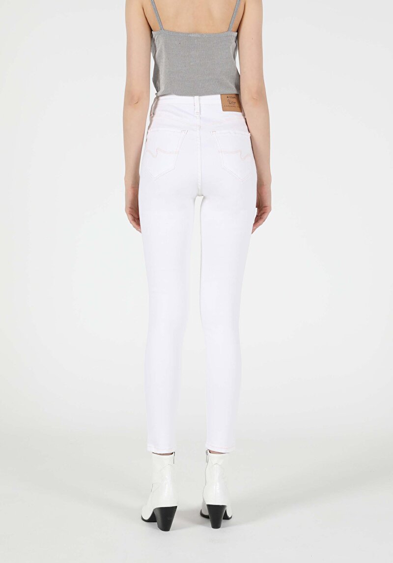 Super Slim Fit Yüksel Bel Dar Paça Kadın Denim Jean Pantolon