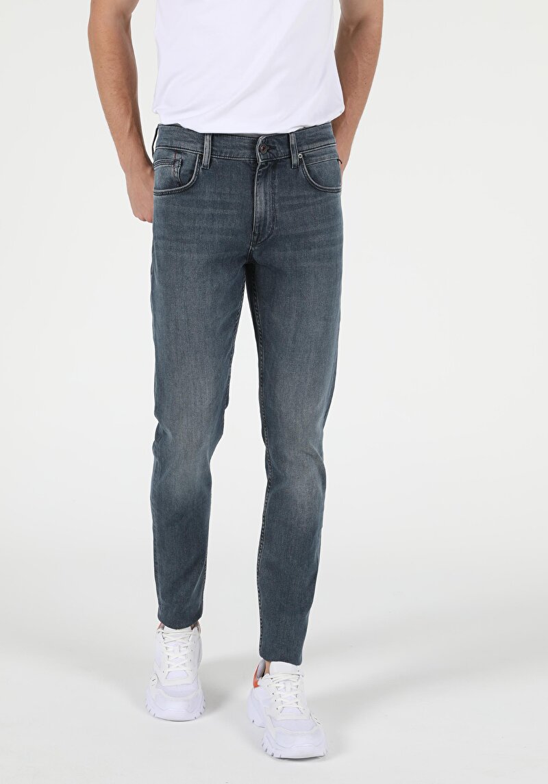 041 Danny Slim Fit Düşük Bel Dar Paça Erkek Denim Jean Pantolon