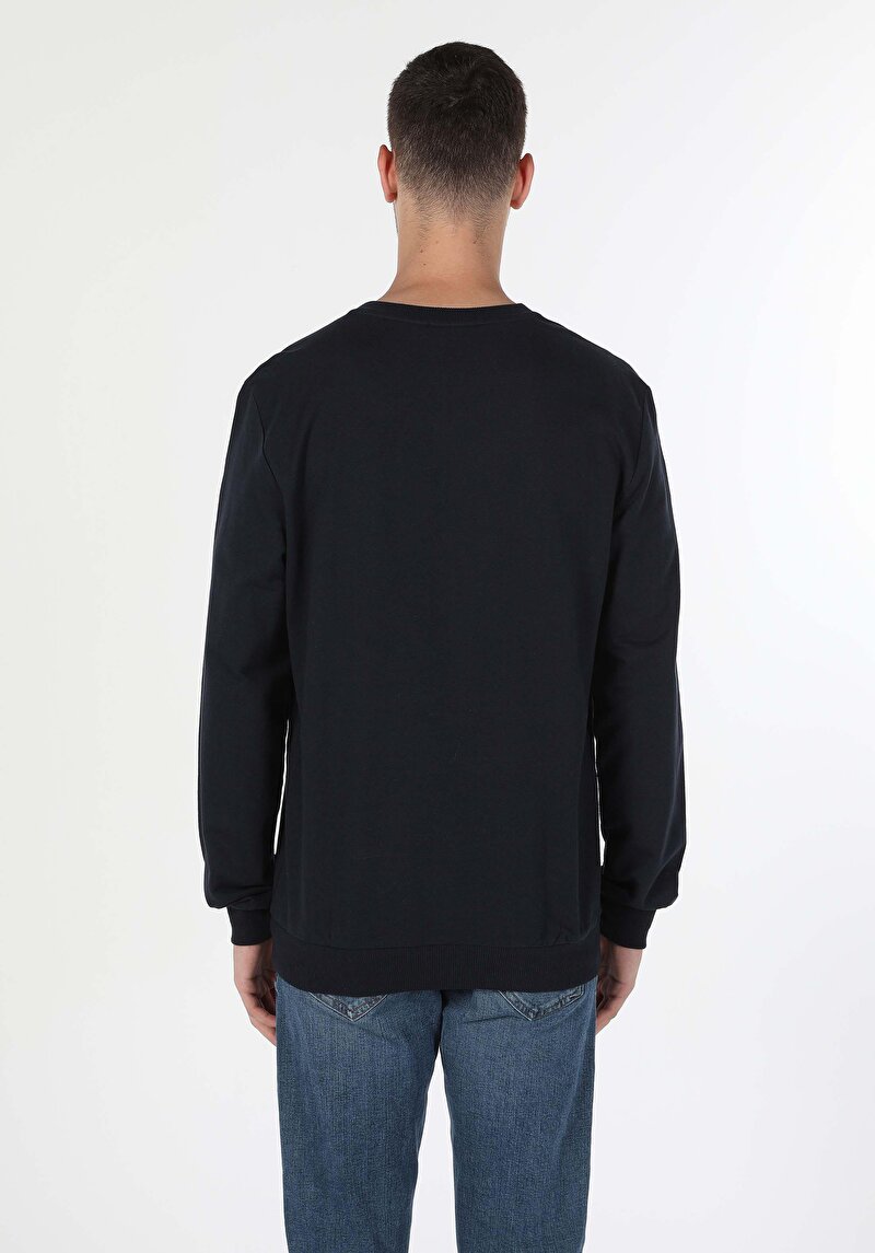 Regular Fit Erkek Lacivert Sweatshirt