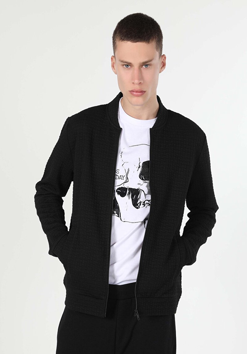 Slim Fit Erkek Siyah Ceket