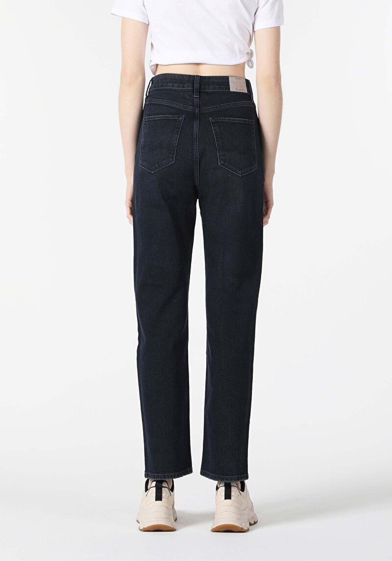 Straight Fit Yüksel Bel Bootcut Kadın Denim Jean Pantolon