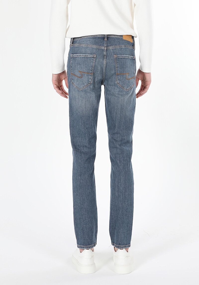 Straight Fit Düşük Bel Düz Paça Erkek Denim Jean Pantolon
