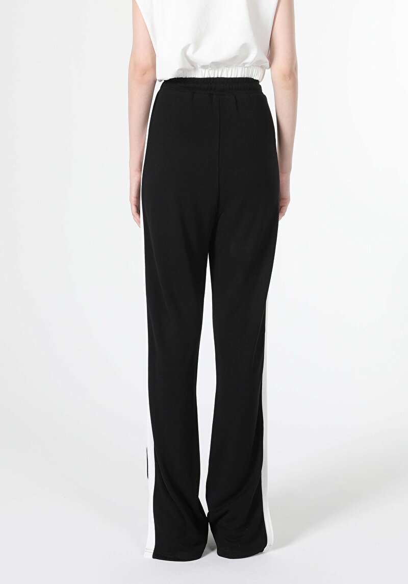 Regular Fit Orta Bel Düz Kadın Siyah Eşofman Altı Cl1060608