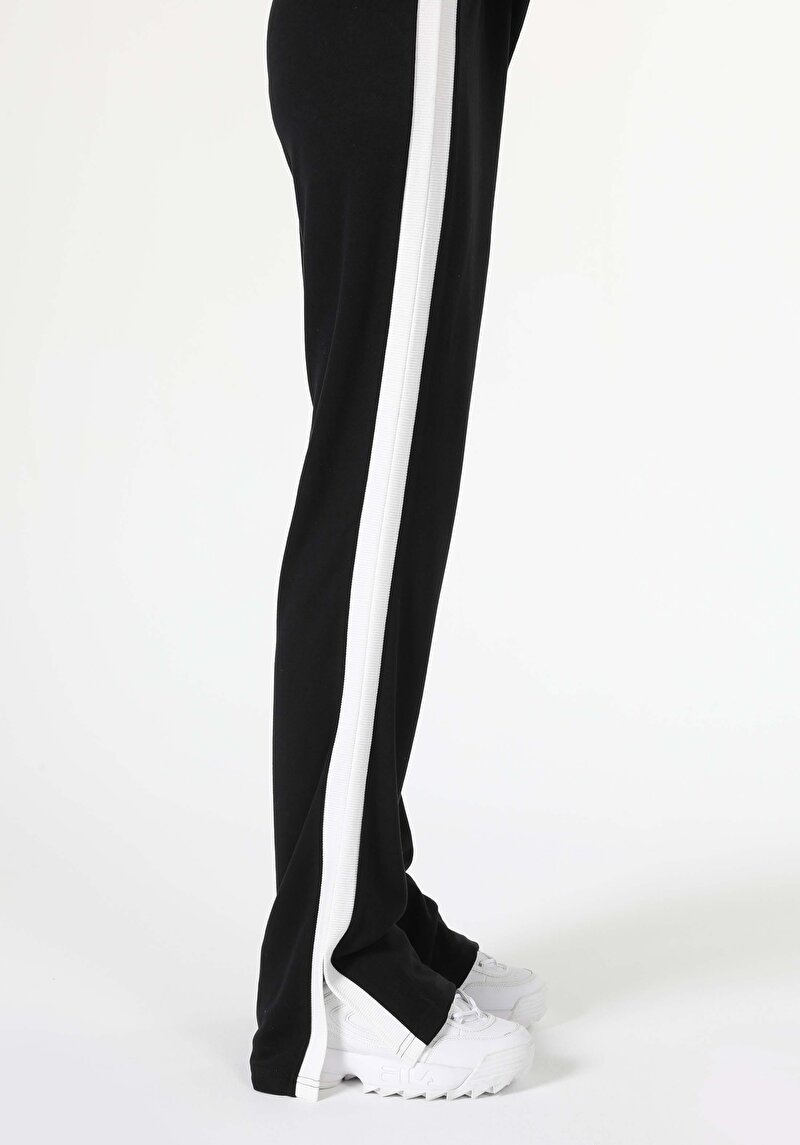 Regular Fit Orta Bel Düz Kadın Siyah Eşofman Altı Cl1060608