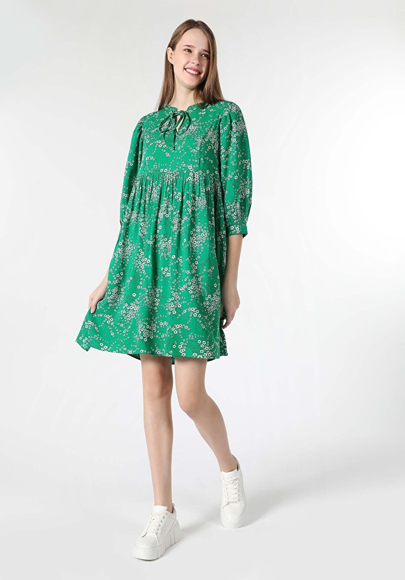 Regular Fit Kadın Yeşil Elbise