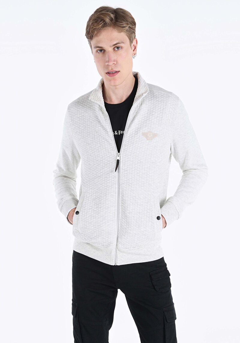 Slim Fit Erkek Ekru Ceket