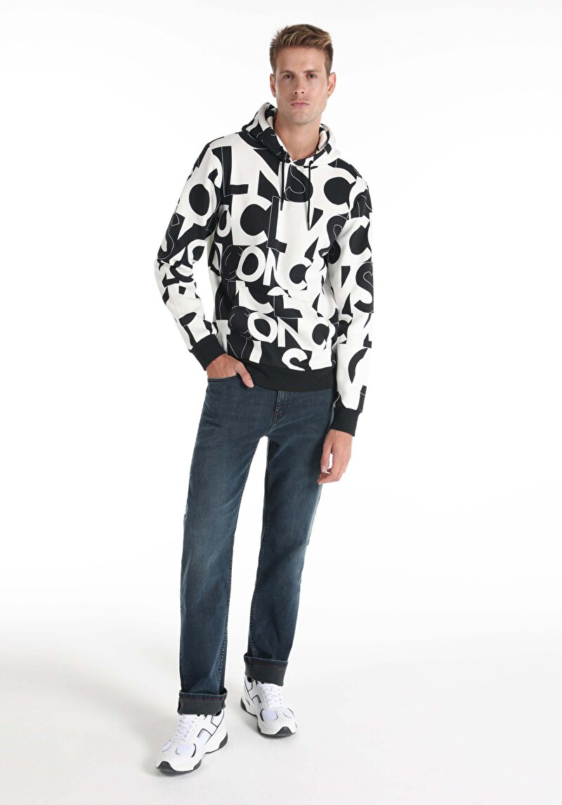 Regular Fit Erkek Siyah Sweatshirt