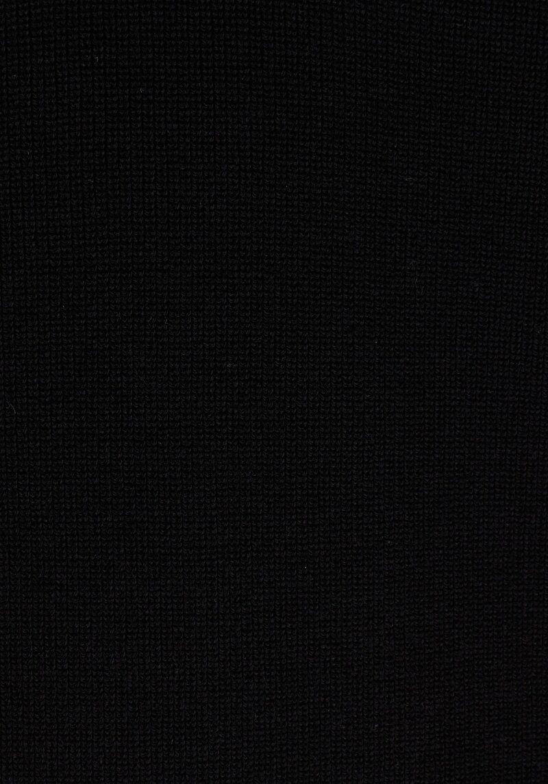 Regular Fit Dik Yaka Jakarlı Erkek Siyah Kazak